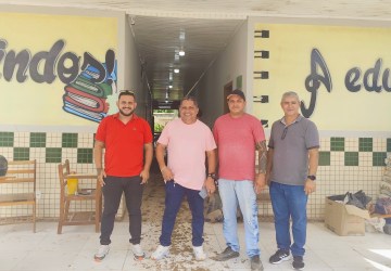 Altemir Lira visita setor de alimentação escolar e acompanha reformas nas escolas estaduais Fontenele de Castro e Assis Vasconcelos